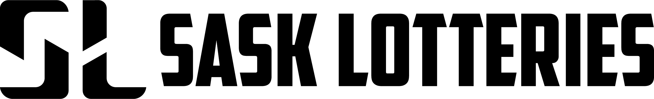 SaskCulture/Saskatchewan Lotteries Logo - Black and White
