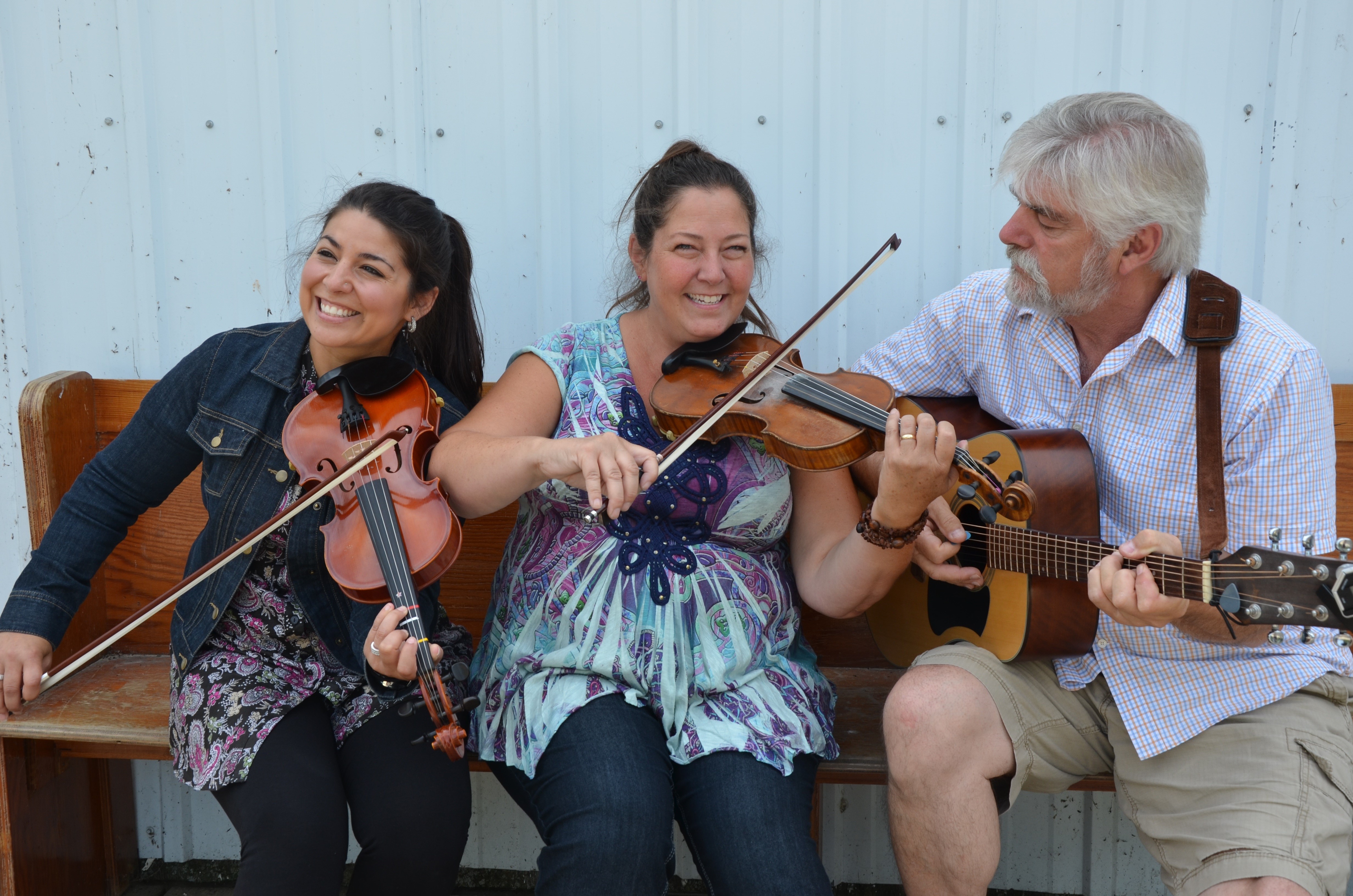 SKArts - Fiddlers Shamma Sabir, Michele Amy and Gordan Stobbe.