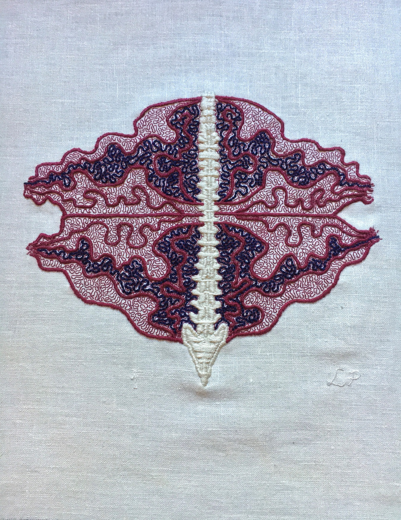 An embroidered piece by Lia Pas