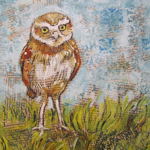Gerri Ann Siwek - 'The Days Passed,' (2011), encaustic, collage, charcoal on wood