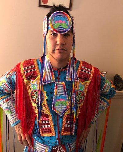 Michael Thunderchild in his new regalia